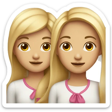 two girls side by side sticker