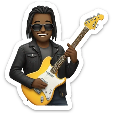 Electric guitarist sticker