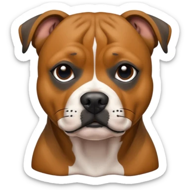 brindle staffordshire bull terrier black snout sticker