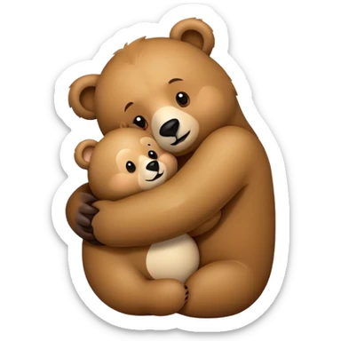 Bear hug sticker