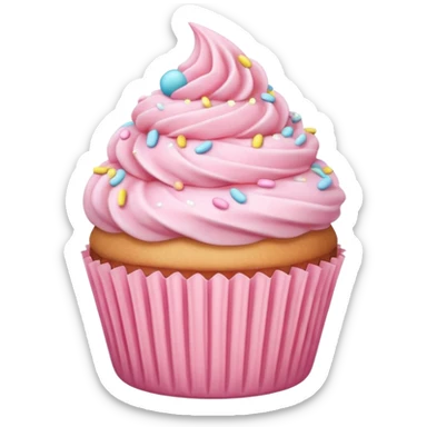 Pastel Pink Cupcake sticker