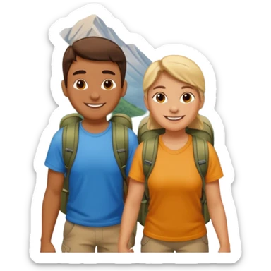 outdoor adventure with friend sticker