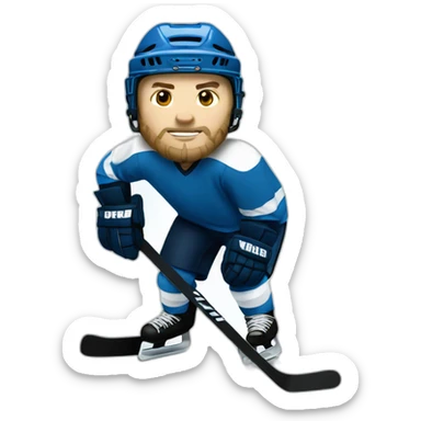 white hockey player sticker