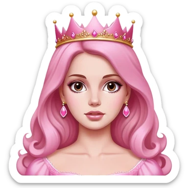 Lana Del Rey as a pink princess sticker