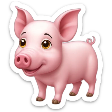 Schwein das wie ein hund aussieht sticker