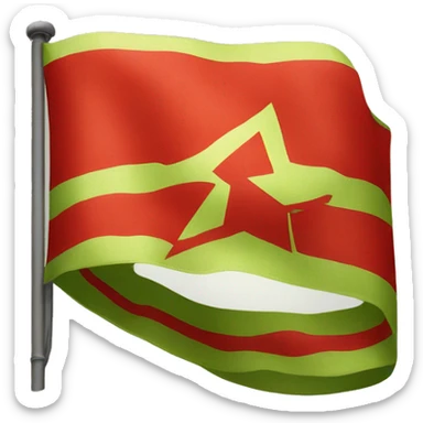 Flag of Soviet Union in apple style sticker