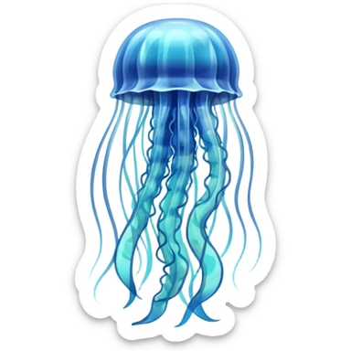 sea jellyfish, plastic bottles sticker