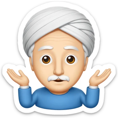 Mavi şapkalı gülen deli yüz sticker