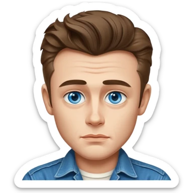 James Dean with blue eyes sticker