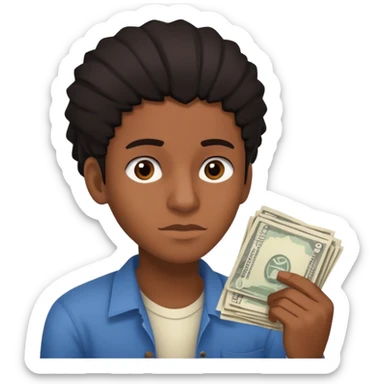 archetype for a young adult: The Precarious-Independent (20-25yr) Dealing with unstable incomes, bills, rent and expenses they have to have full control over finances but often don’t have the flexibility to think about long-term goals. South american or black individual. Remove the money
 sticker