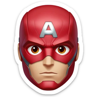 vision marvel red face  half body from captain america: civil war sticker