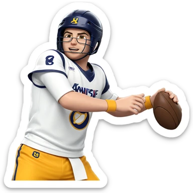 boy in sports gear sticker