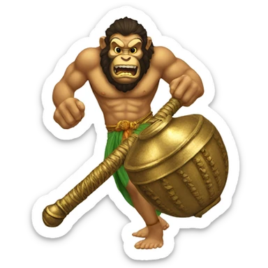 Hanuman Mace sticker