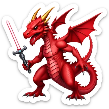 crazy-funny-cyberpunk-red-dragon-laser-sword-red sticker