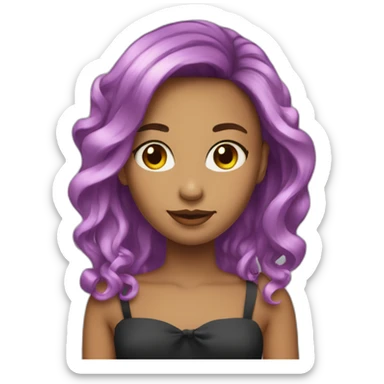 Posh-Girl-with-raibow-hair sticker