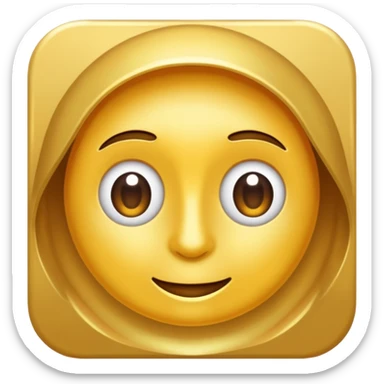 eine goldene schallpatte die ein cartoon gesicht drauf hat und lächelt sticker