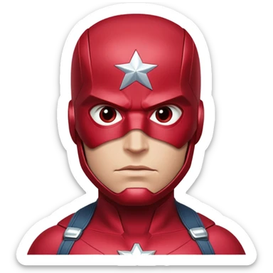 vision marvel body with red face from captain america: civil war sticker