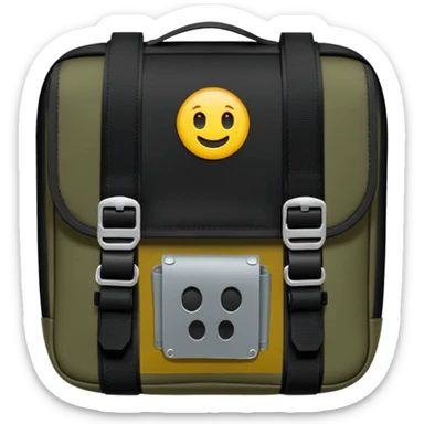 black military pouch sticker