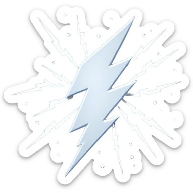 lightning bolt in the nights sky  sticker