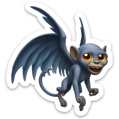 Flying monkeys with wings sticker