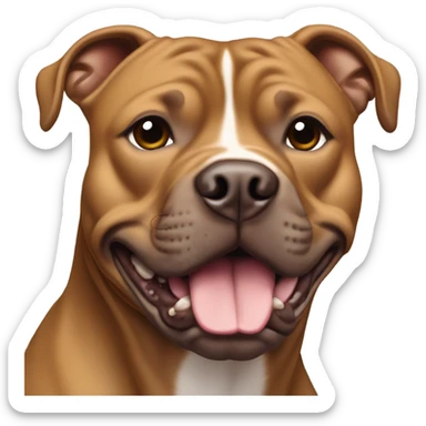 Staffordshire bull terrier light brown sticker