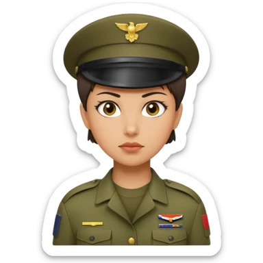 female soldier hair style wit\h out cap sticker