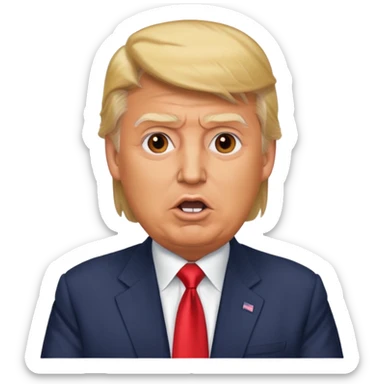 Donald Trump speaking at a rally sticker