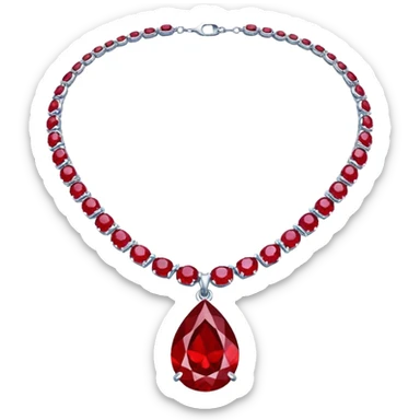 ruby necklace sticker