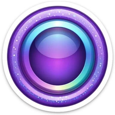 Glitter purple and cian inner circle sticker