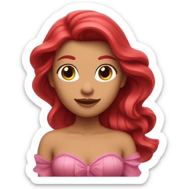 Ariel the little mermaid pink dress sticker