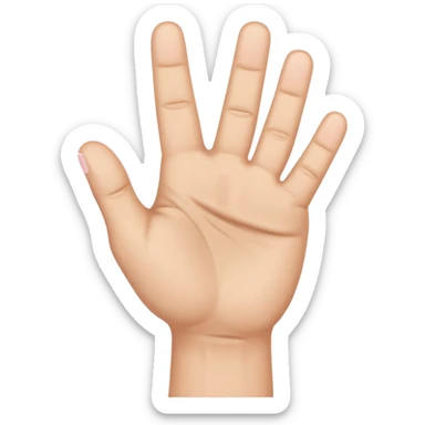 UN MANO, A PUGNO, CON CINQUE DITA, E IL MIGNOLO, L' ULTIMO DITO, ALL' IN SÙ  sticker