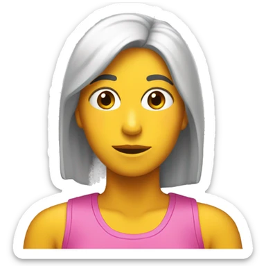 Chica con un gran tr sticker