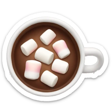 a cup of hot cocoa with marshmallows  sticker