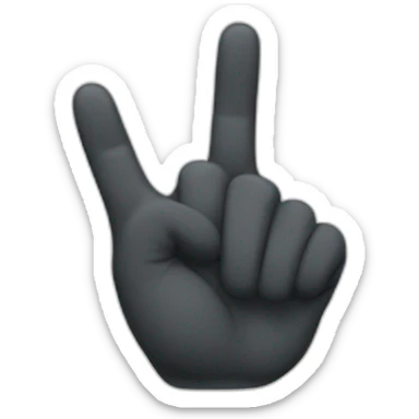 Hand sign without thumb and ring finger sticker