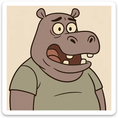 Hippotamus sticker
