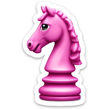 Pink horse chess piece  sticker