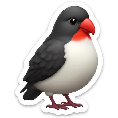 Fat agaporni fischer with red beak sticker
