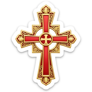 Eastern Orthodox cross. Transparent bakgrund. sticker