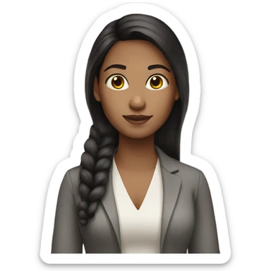 Woman with dark hair light skin beautiful  sticker