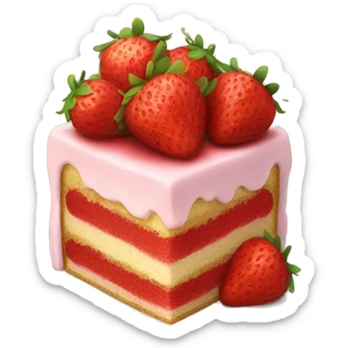 strawberry cake sticker