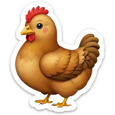 Ein Huhn das down Syndrom hat und schielt sticker