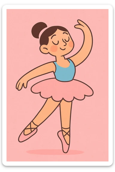 ballerina slippers, elegant, soft, delicate, pastel colors sticker