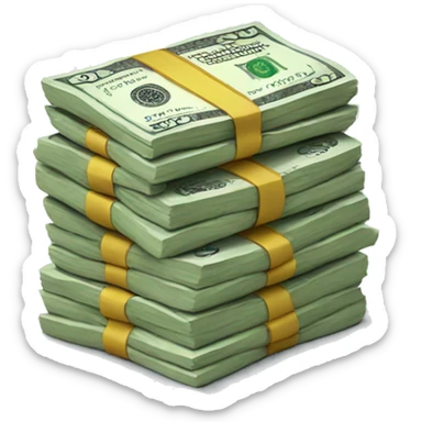 stack of money sticker