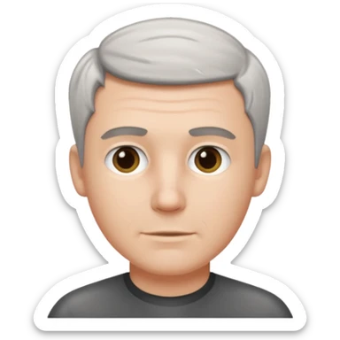 Salt and pepper short haired white man sticker