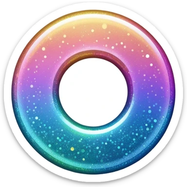 Glitter inner circle sticker