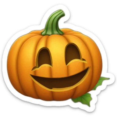 Pumkin leave with a smile sticker