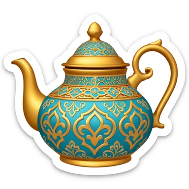 moroccan style ornamented teapot sticker