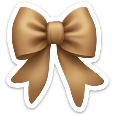 Light Brown bow  sticker