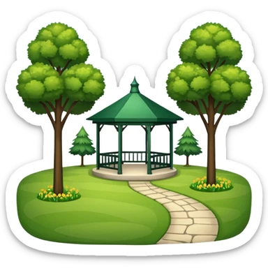 el parque pequeño de un pueblo sticker