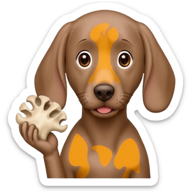 Weimaraner begging for bones sticker